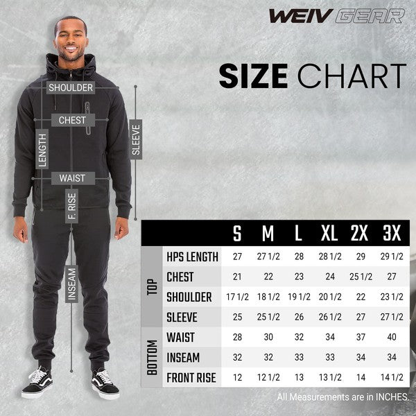 Stacey B's Mens Full Zip Sweat Pant Sweat Set