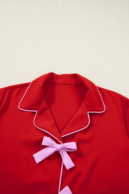 Stacey B's Red Dotted Heart Festive Valentine Blouse