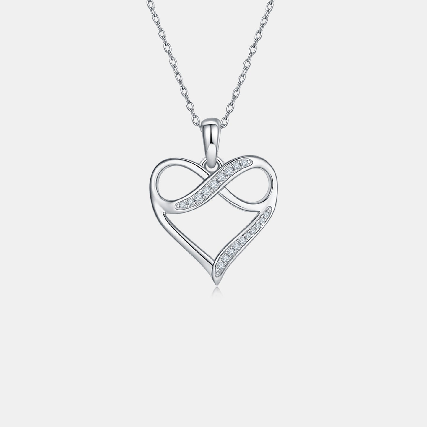 Stacey B's Moissanite 925 Sterling Silver Heart Necklace