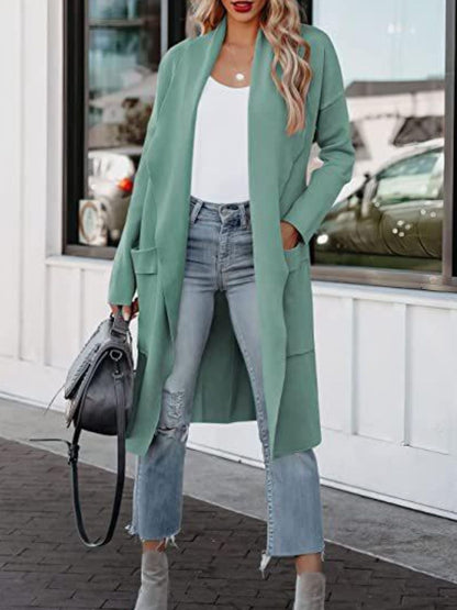 Stacey B's Open Front Dropped Shoulder Outerwear