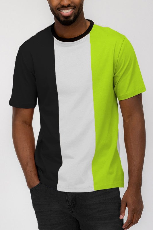 Stacey B's  Mens Color Block T Shirt