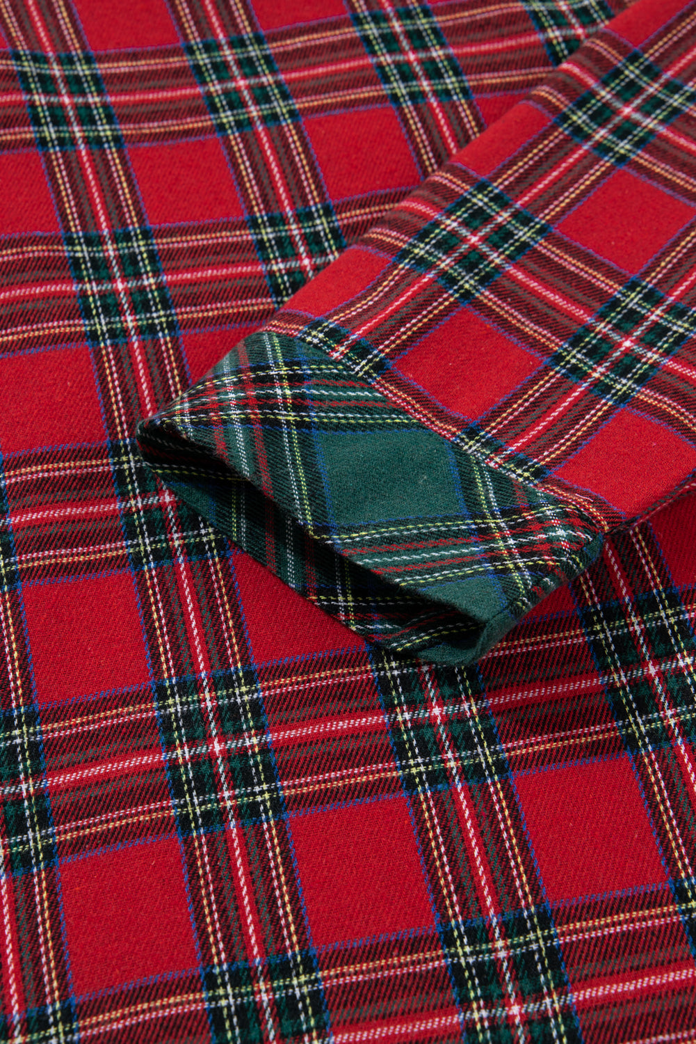 Stacey B's Red Plaid Contrast Color Christmas Holiday Long Sleeve Shirt and Shorts Pajama Set