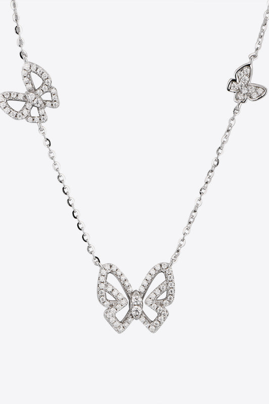 Stacey B's Moissanite Butterfly Shape Necklace