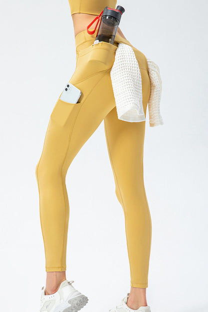 Stacey B's Full Size Slim Fit High Waist Long Sports Pants with Pockets
