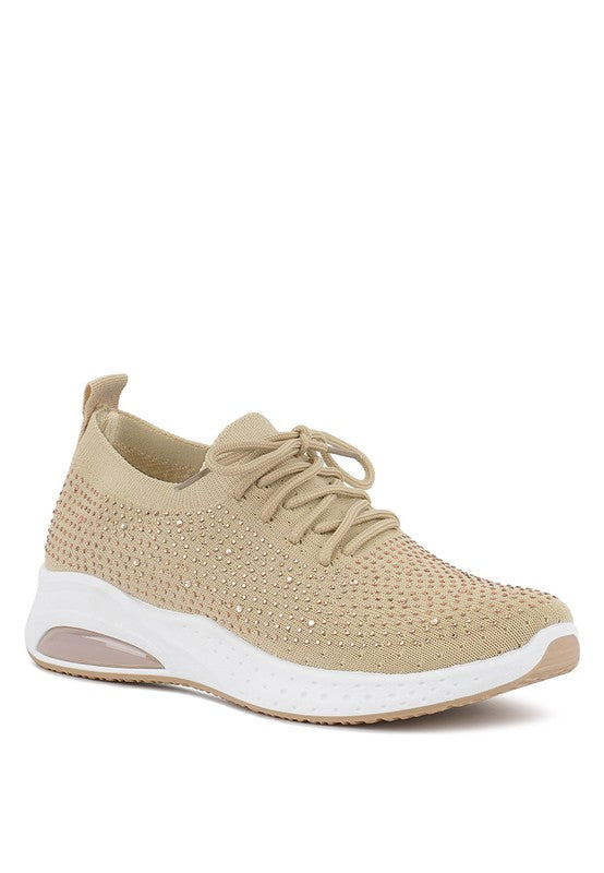 Stacey B's Elizha Stud Embellished Lace Up Sneakers