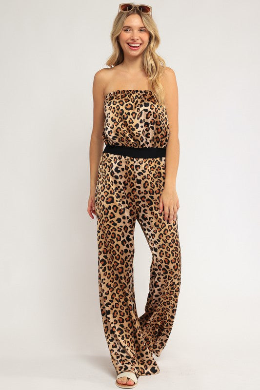 Stacey B's Printed Plus Jumpsuit