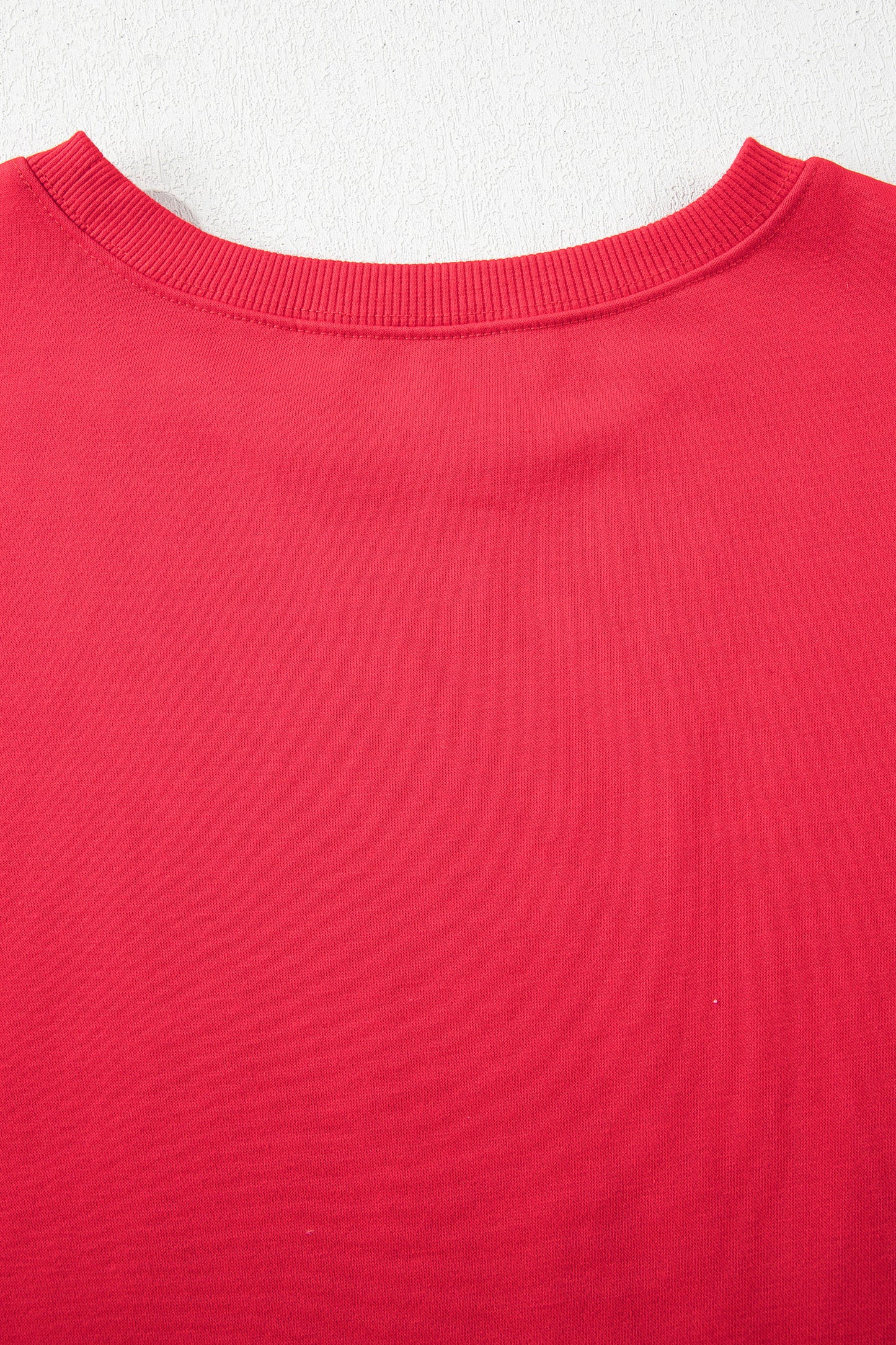 Stacey B's Racing Red Striped Patchwork Sleeve Colorblock Sweatshirt
