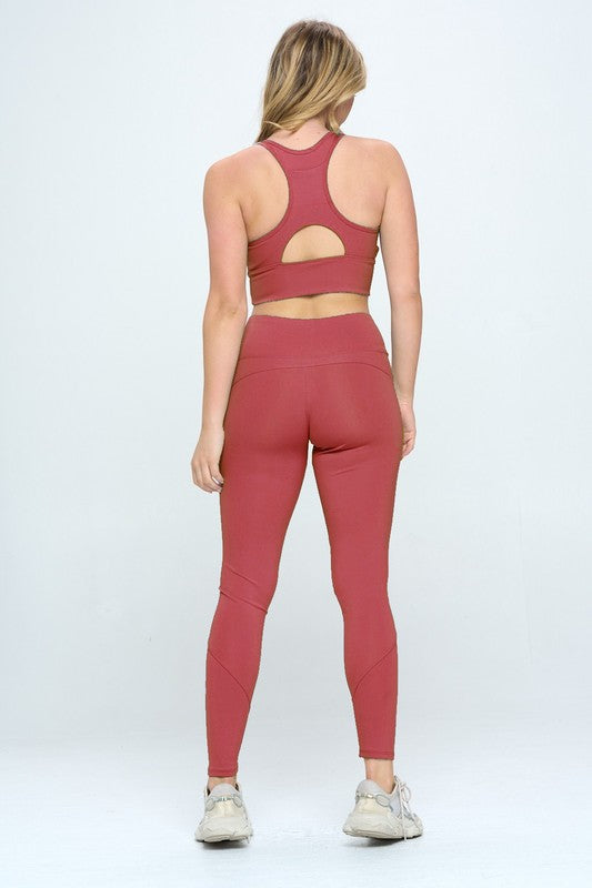 Stacey B's Two Piece Activewear Set with Cut-Out Detail