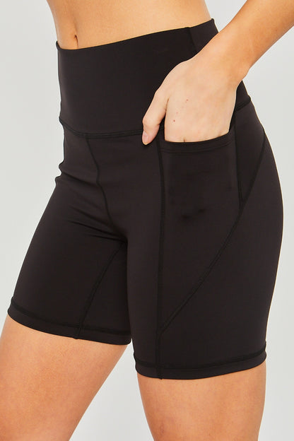 Stacey B's Love Tree High Waist Seam Detail Active Shorts