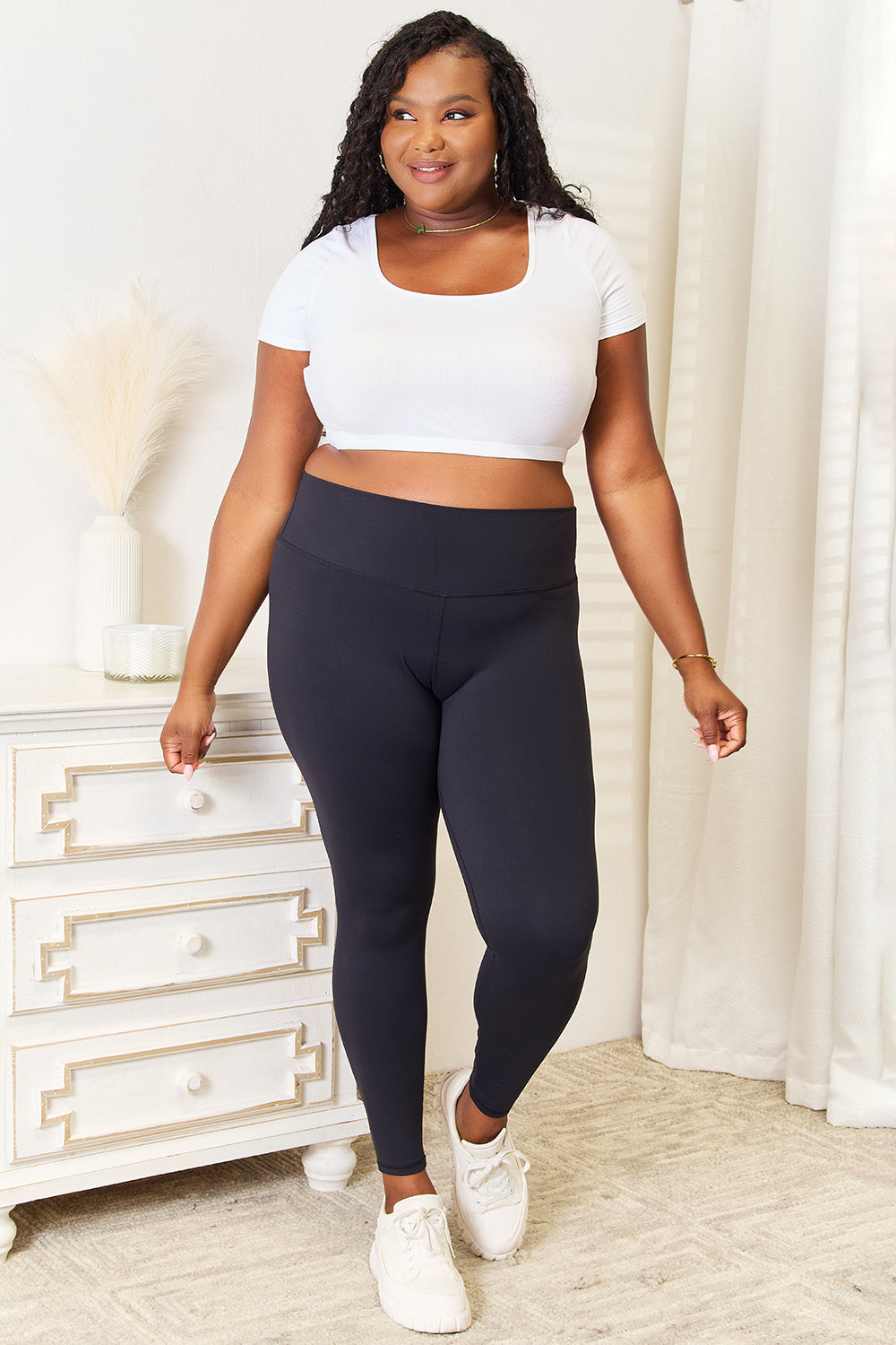 Stacey B's Double Take Wide Waistband Sports Leggings