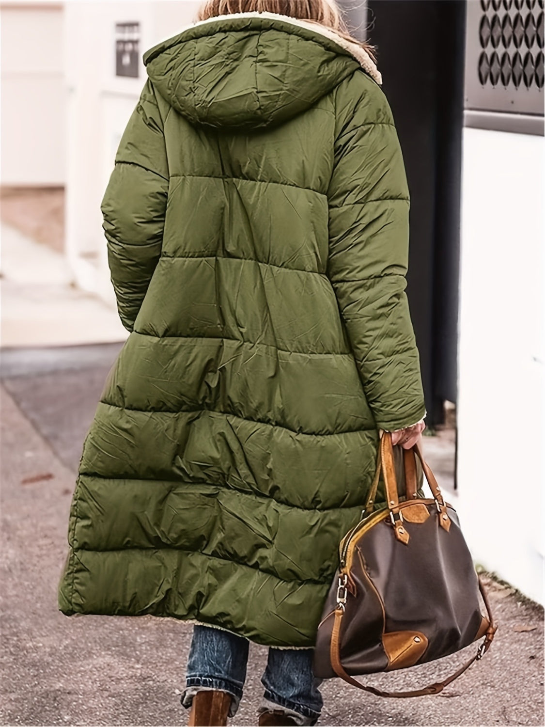 Stacey B's Zip Up Sherpa Hooded Coat