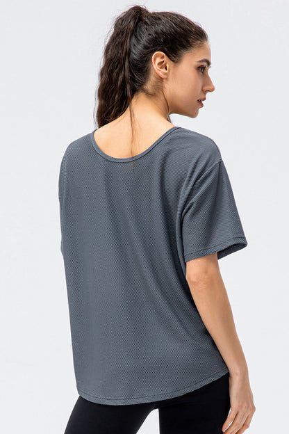 Stacey B's Round Neck Short Sleeve Active Tee