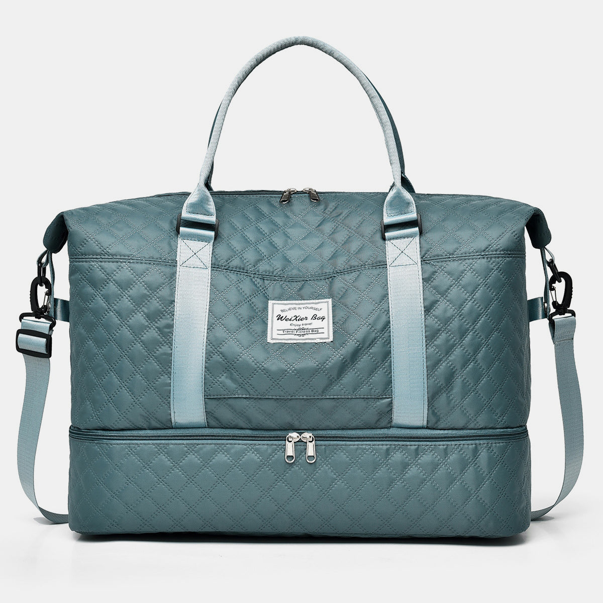 Stacey B's Diamond Grid Oxford Cloth Oversize Travel Bag