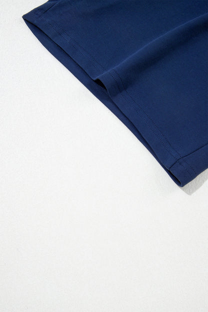 Stacey B's Dirty blue Contrast Trim U Neck Sleeveless Mini Dress