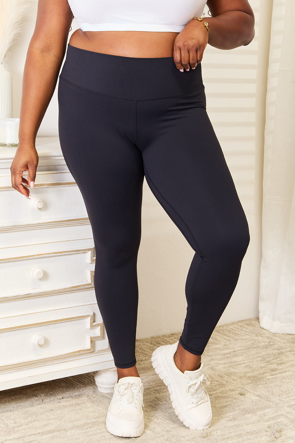 Stacey B's Double Take Wide Waistband Sports Leggings