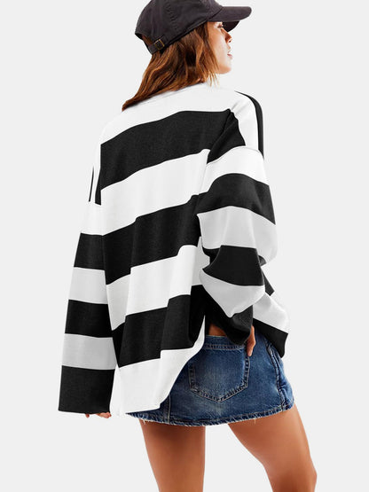 Stacey B's Color Block Half Zip Long Sleeve Sweater