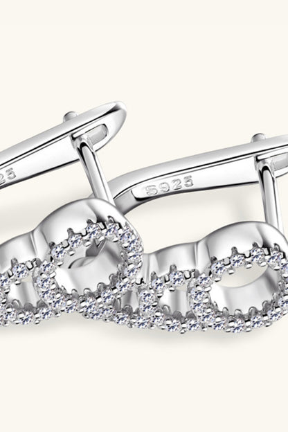Stacey B's Moissanite 925 Sterling Silver Earrings