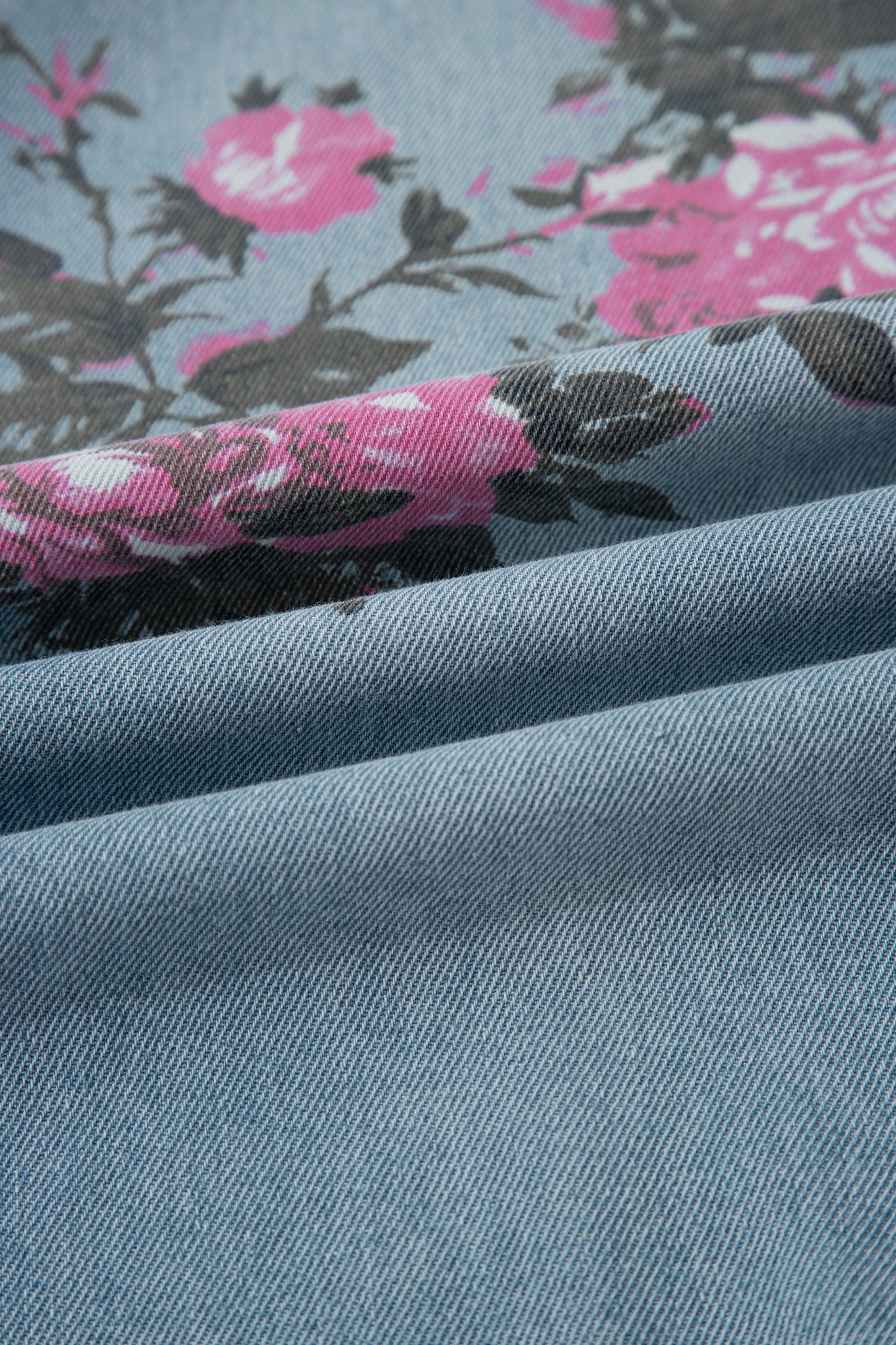 Stacey B's Sky Blue Garden Floral Print Bootcut Jeans