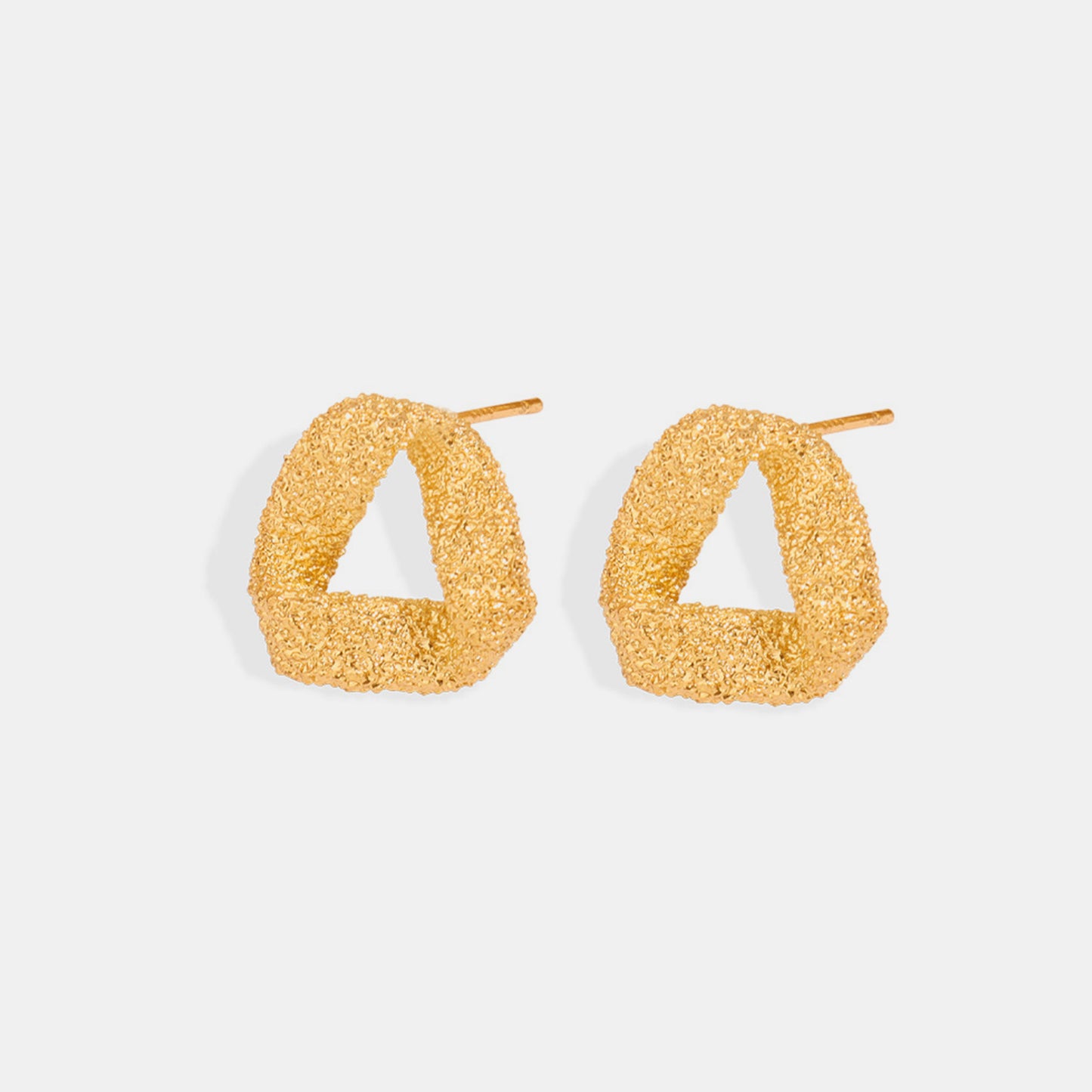 Stacey B's Gold-Plated Geometric Stud Earrings