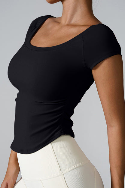 Stacey B's Round Neck Short Sleeve Active T-Shirt