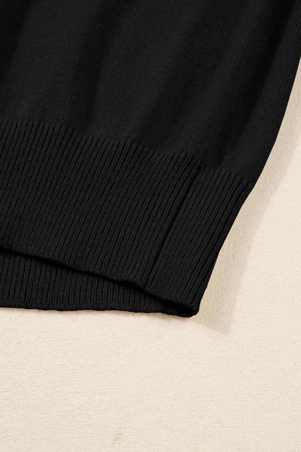 Stacey B's Black High Neck Puff Sleeve Sweater Pleated Mini Skirt 2pcs Knitted Outfit