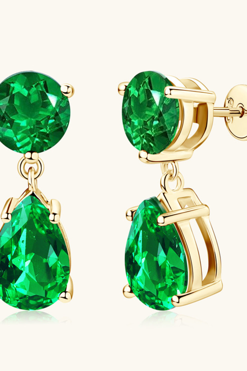 Stacey B's Lab-Grown Emerald Drop Earrings