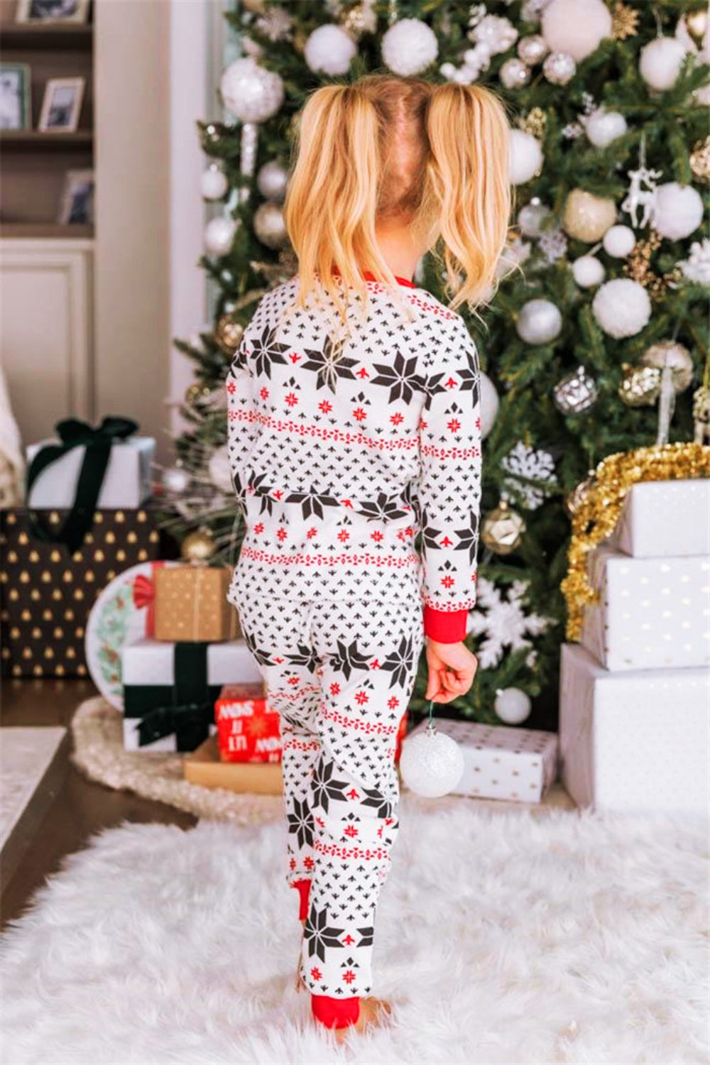 Stacey B's  Snowflake Pattern Top and Pants Set