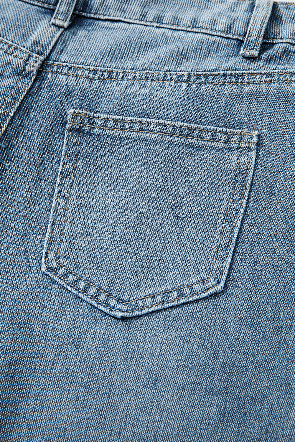 Stacey B's Dusk Blue Embroidered Cropped Wide Leg High Waist Jeans