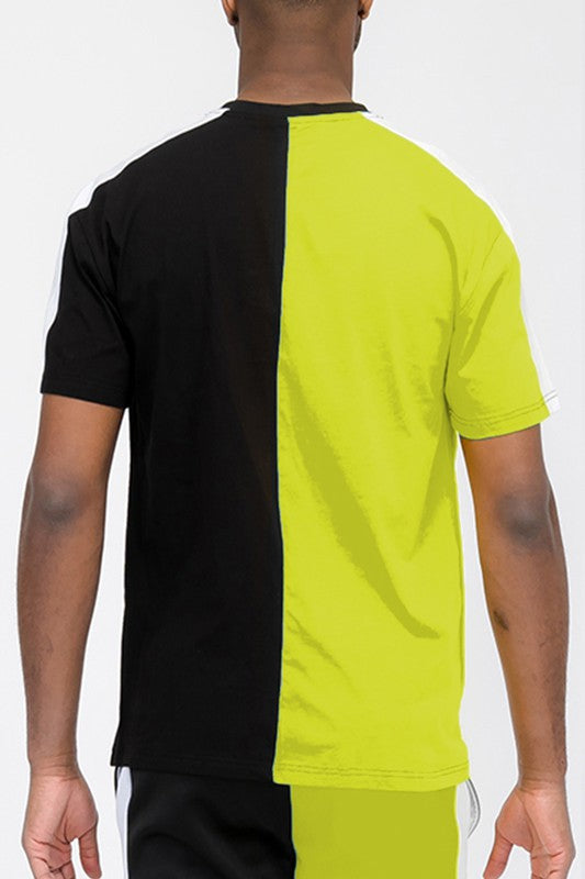 Stacey B's Two Tone Color Block Short Sleeve T-Shirt