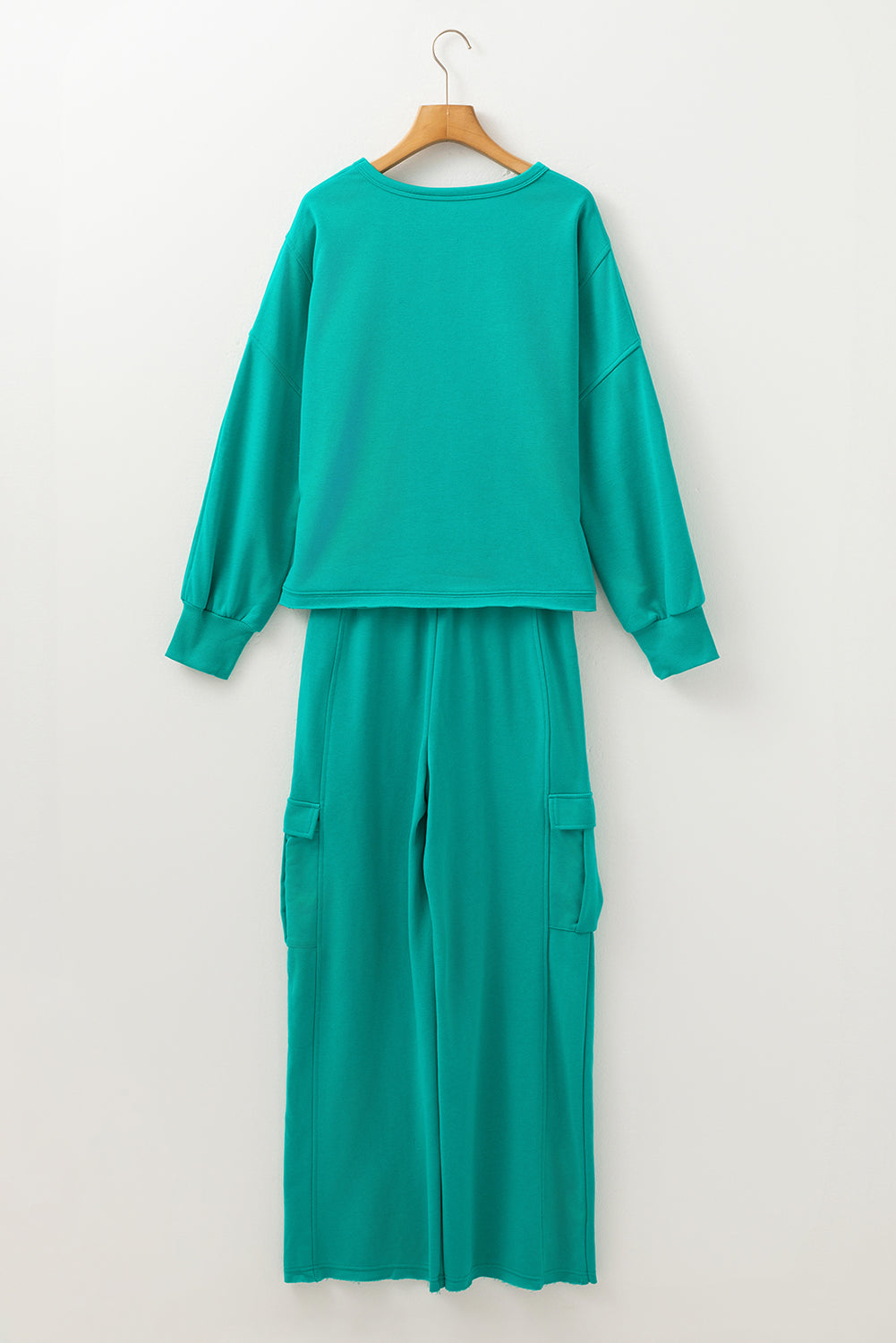 Stacey B's Solid Color Pullover Top and Cargo Pants Set