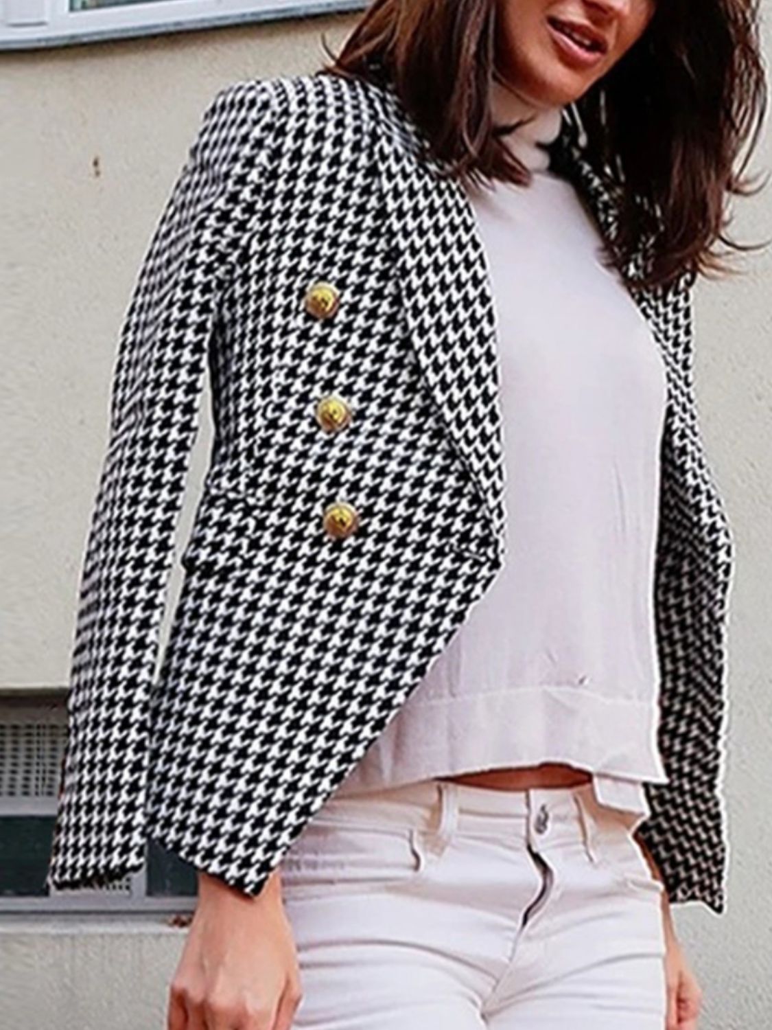 Stacey B's Lapel Collar Long Sleeve Blazer