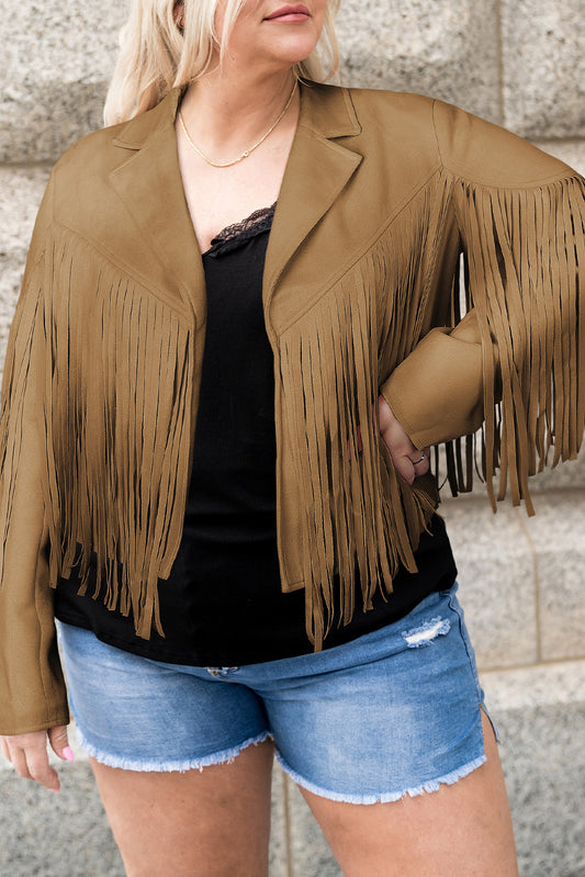 Stacey B's  Fringe Open Front Jacket