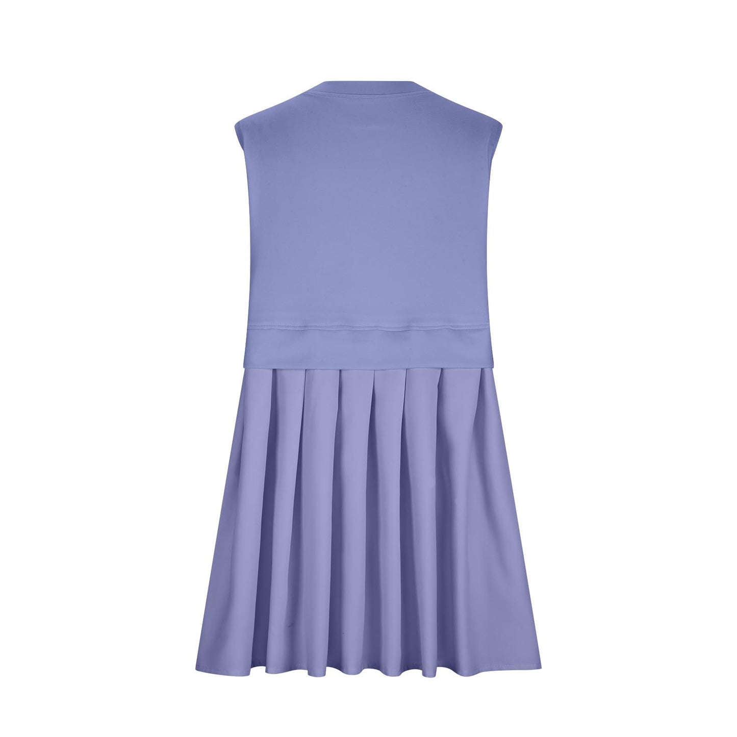 Stacey B's Pleated Round Neck Sleeveless Mini Dress