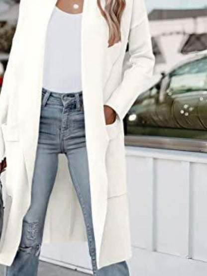 Stacey B's Open Front Dropped Shoulder Outerwear