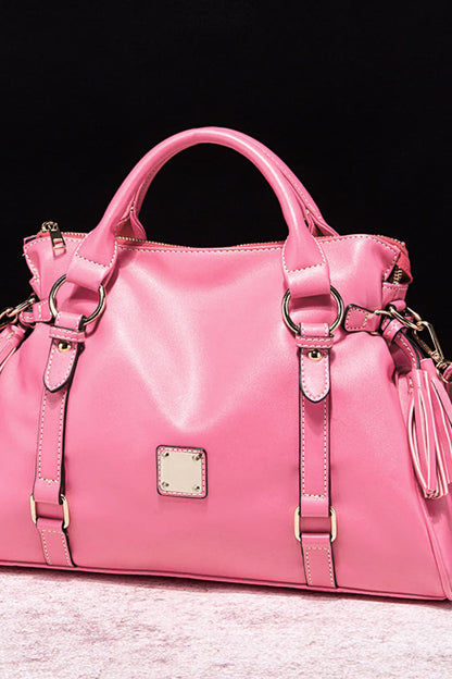 Stacey B's PU Leather Handbag with Tassels