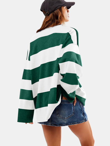 Stacey B's Color Block Half Zip Long Sleeve Sweater