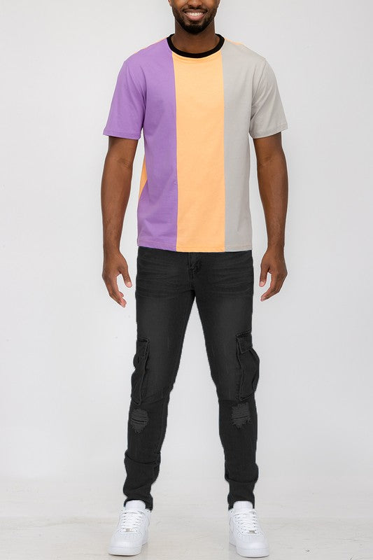 Stacey B's Mens Color Block T Shirt