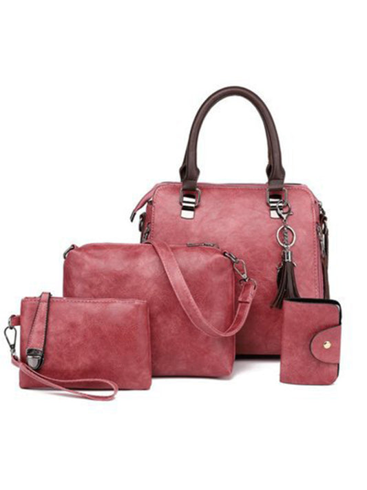 Stacey B's New Fashion Messenger Bag Four-Piece Set Retro Mother-in-Chief Handbag