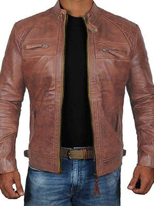 Stacey B's Classic Men's Polyester Woven Jacket with Straight Pockets