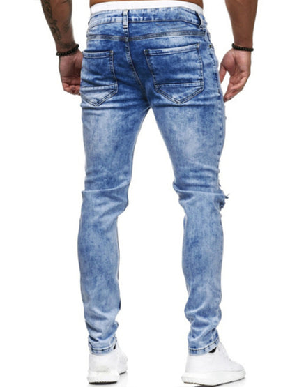 Stacey B's Men's Street Style Four Seasons Cotton Blend Knit Denim Jeans