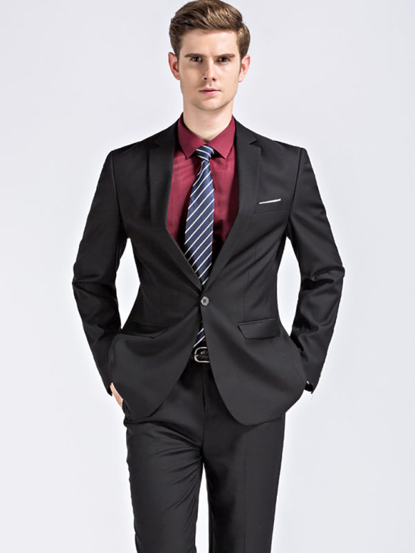 Stacey B's Men's Lapel Collar Business Suit Blazer