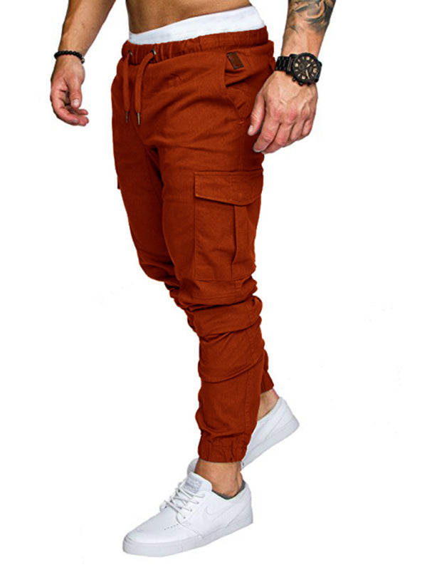 Stacey B's Men's Solid Color Casual Tether Elastic Sports Baggies Men's Trousers