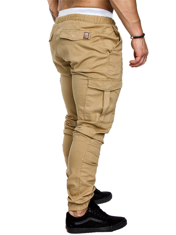 Stacey B's Men's Solid Color Casual Tether Elastic Sports Baggies Men's Trousers