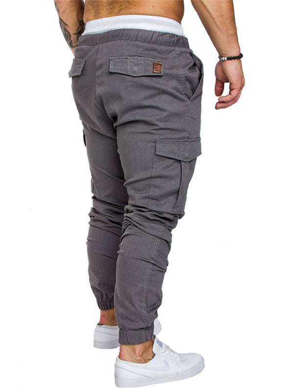 Stacey B's Men's Solid Color Casual Tether Elastic Sports Baggies Men's Trousers