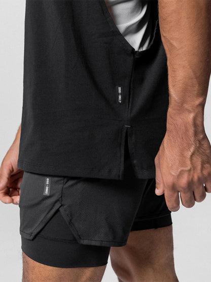 Stacey B's Men's Sports Loose Round Neck Quick Dry Sleeveless Vest