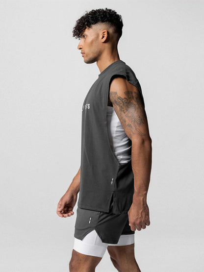Stacey B's Men's Sports Loose Round Neck Quick Dry Sleeveless Vest