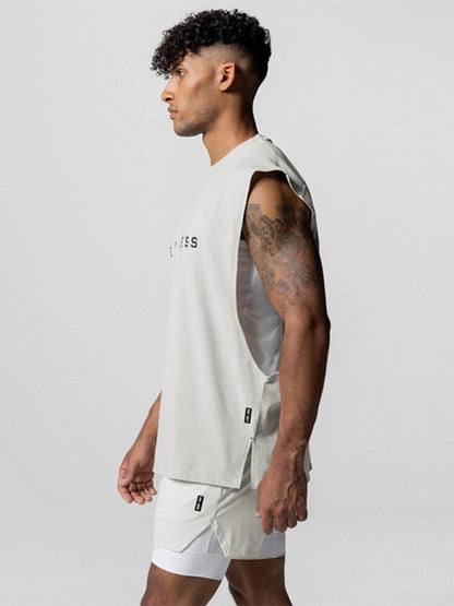 Stacey B's Men's Sports Loose Round Neck Quick Dry Sleeveless Vest