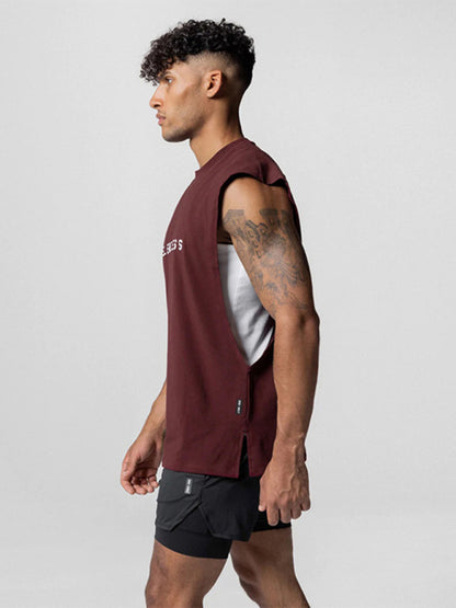 Stacey B's  Men's Sports Loose Round Neck Quick Dry Sleeveless Vest