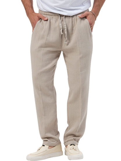 Stacey B's Men's new solid color casual long-sleeved shirt and trousers suit