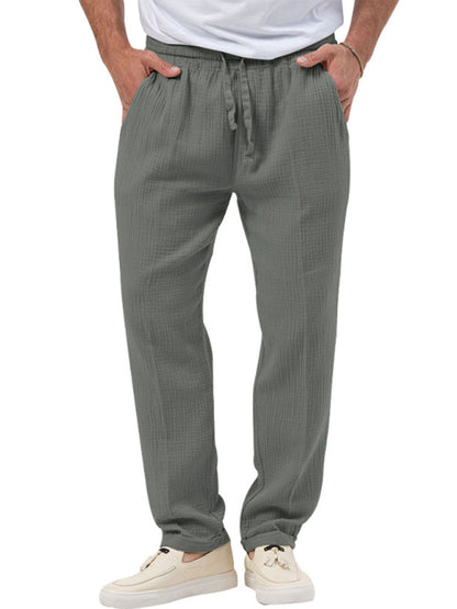 Stacey B's Men's new solid color casual long-sleeved shirt and trousers suit